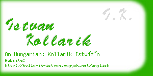 istvan kollarik business card